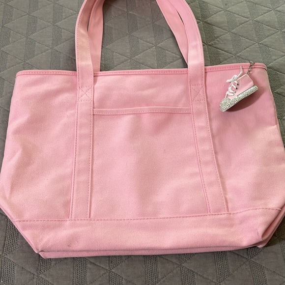 Dalix Pink Tote Bag With Bedazzled High Top Sneaker - Picture 4 of 9